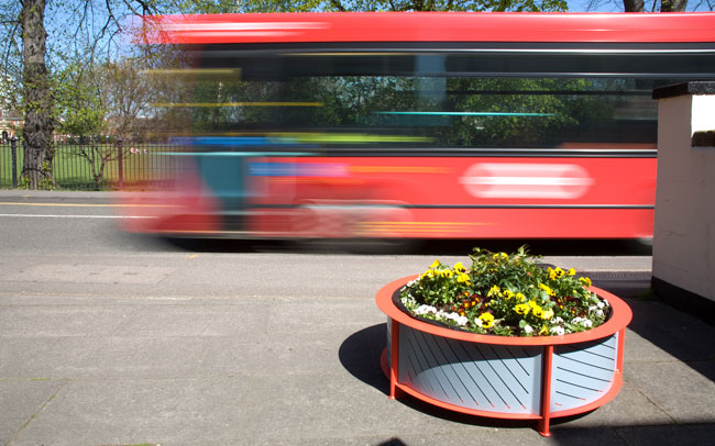 Streetscape, Flower Planter, Fairfield South & Avenue Road, Kingston, 2015