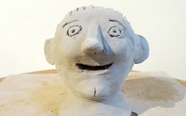 Jack Churchyard Leonard Dalton hand-sculpted clay head (2015)