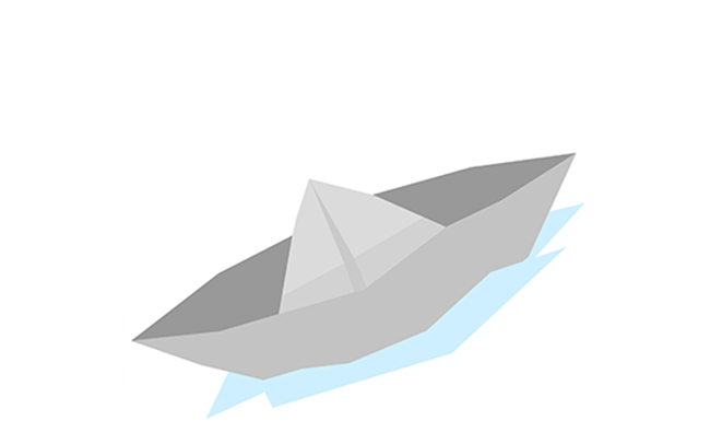 Paper boat graphic