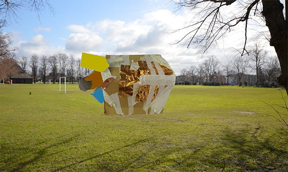 Mixed media proposal for new site-specific sculpture in an area of the borough